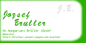 jozsef bruller business card