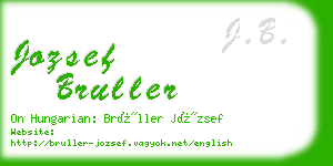 jozsef bruller business card